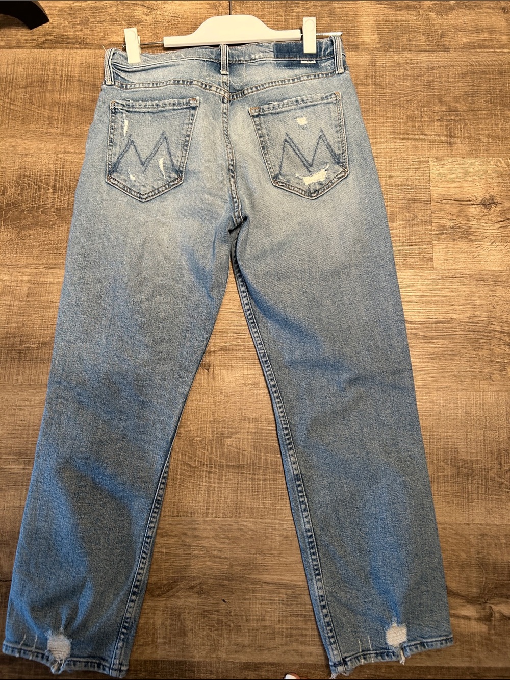 MOTHER The TOMCAT  The Confession Blue Distressed Jeans - Picture 4 of 6